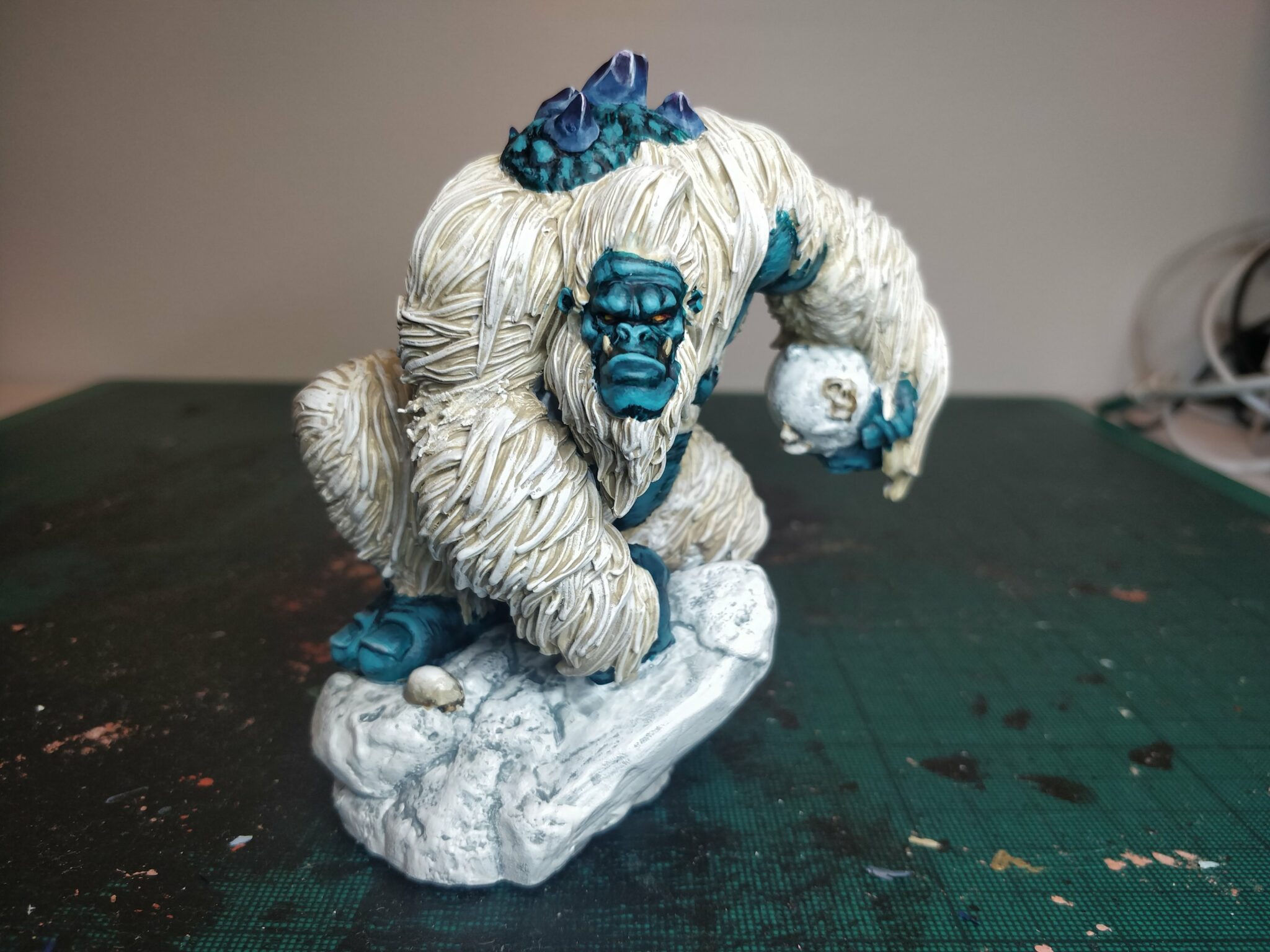 First mini paint in 20 years. A yeti for my d&d group. Any tips