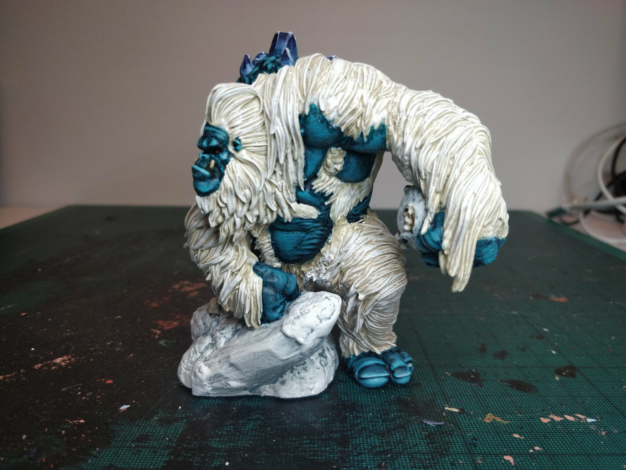 First mini paint in 20 years. A yeti for my d&d group. Any tips